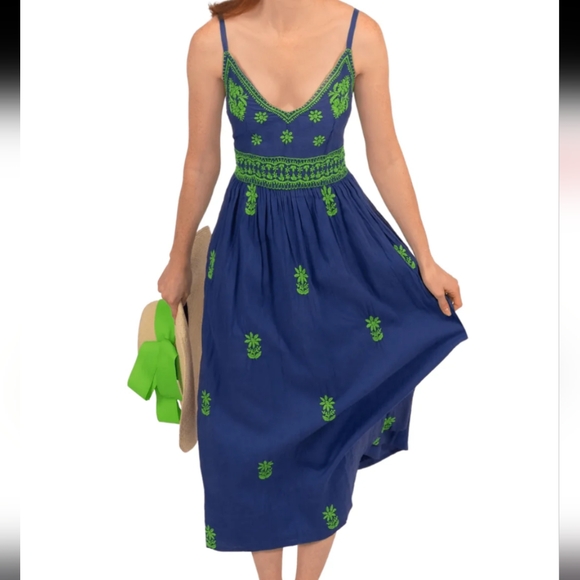 Gretchen Scott Designs Dresses & Skirts - Gretchen Scott Fiesta Time Hand Embroidered Maxi Dress